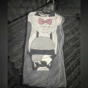 Baby Outfit with Bow Tie and Stripes